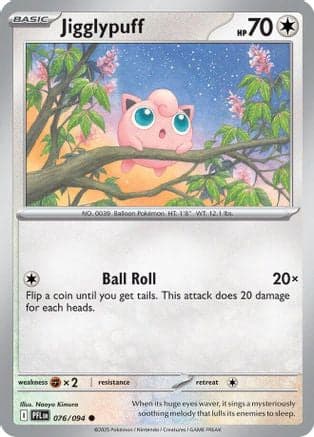 Jigglypuff 076  - Reverse Holofoil ME02 Phantasmal Flames - Common