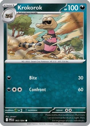 Krokorok 065- ME02 Phantasmal Flames Reverse Holofoil