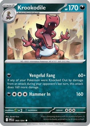 Krookodile 066- ME02 Phantasmal Flames Reverse Holofoil