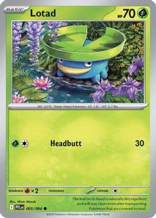 Lotad 005- ME02 Phantasmal Flames Reverse Holofoil
