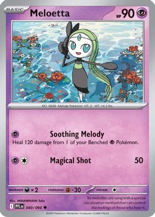 Meloetta 040- ME02 Phantasmal Flames Reverse Holofoil