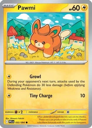 Pawmi 032- ME02 Phantasmal Flames Reverse Holofoil
