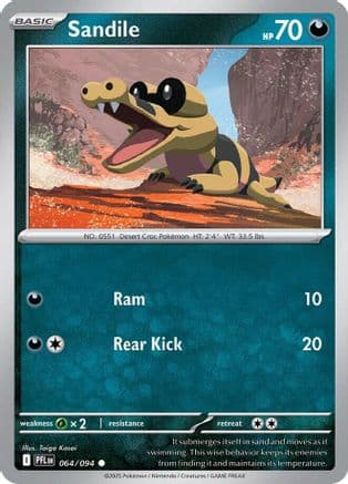 Sandile 064- ME02 Phantasmal Flames Reverse Holofoil