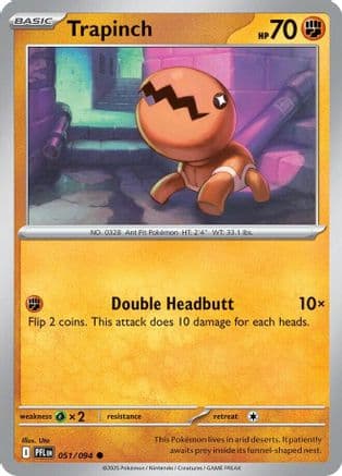 Trapinch 051- ME02 Phantasmal Flames Reverse Holofoil