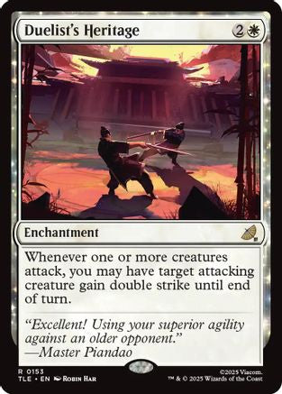 Duelist's Heritage |  Foil (153) [Avatar: The Last Airbender: Eternal-Legal]