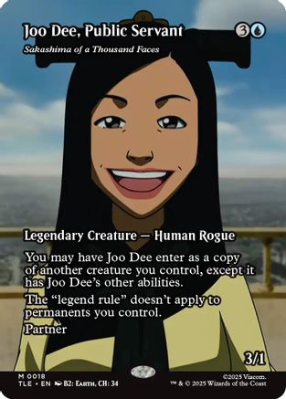 Joo Dee, Public Servant - Sakashima of a Thousand Faces (Borderless) |  Foil (018) [Avatar: The Last Airbender: Eternal-Legal]