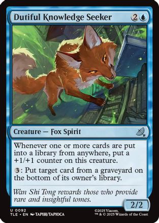 Dutiful Knowledge Seeker |  Foil (092) [Avatar: The Last Airbender: Eternal-Legal]