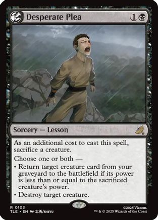 Desperate Plea |  Foil (103) [Avatar: The Last Airbender: Eternal-Legal]
