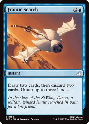 Frantic Search |  Foil (159) [Avatar: The Last Airbender: Eternal-Legal]