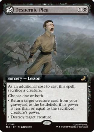 Desperate Plea (Extended Art) |  Foil (185) [Avatar: The Last Airbender: Eternal-Legal]