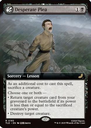 Desperate Plea (Extended Art) |  Foil (185) [Avatar: The Last Airbender: Eternal-Legal]