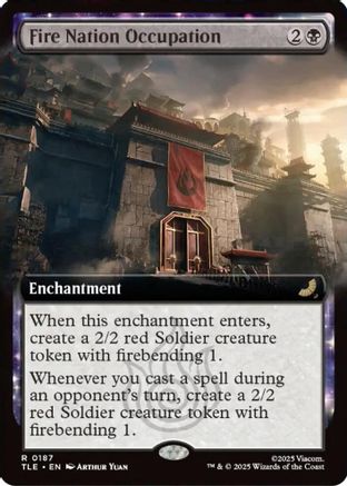 Fire Nation Occupation (Extended Art) |  Foil (187) [Avatar: The Last Airbender: Eternal-Legal]