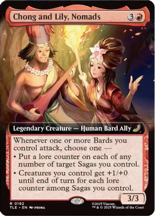 Chong and Lily, Nomads (Extended Art) |  Foil (192) [Avatar: The Last Airbender: Eternal-Legal]
