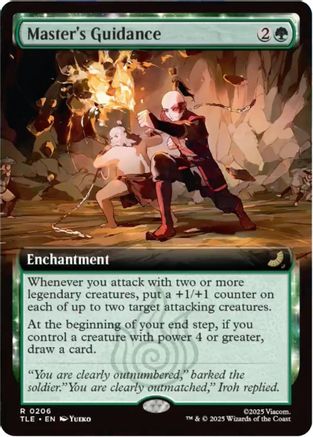 Master's Guidance (Extended Art) |  Foil (206) [Avatar: The Last Airbender: Eternal-Legal]