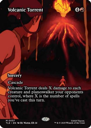 Volcanic Torrent (Borderless) |  Foil (037) [Avatar: The Last Airbender: Eternal-Legal]