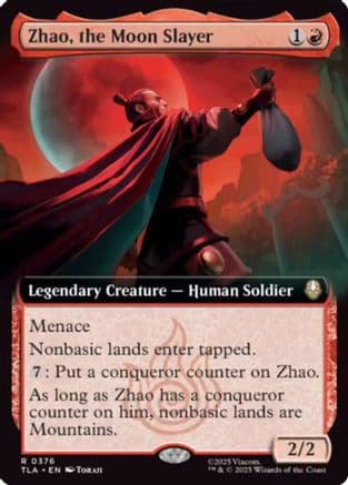 Zhao, the Moon Slayer (Extended Art) |  Foil (376) [Avatar: The Last Airbender]