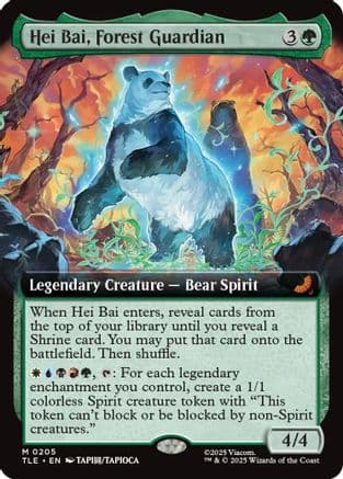 Hei Bai, Forest Guardian (Extended Art) |  Foil (205) [Avatar: The Last Airbender: Eternal-Legal]