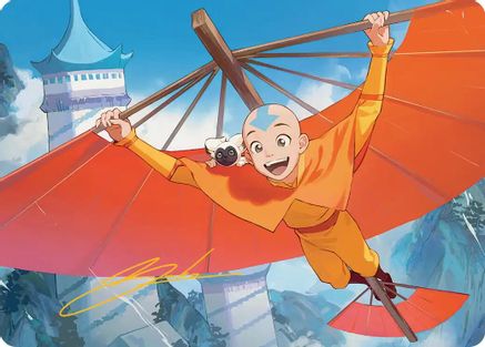 Aang, the Last Airbender Art Card (Gold-Stamped Signature) |  (001) [Art Series: Avatar: The Last Airbender]
