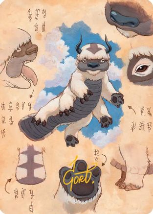 Appa, Steadfast Guardian Art Card (Gold-Stamped Signature) |  (032) [Art Series: Avatar: The Last Airbender]
