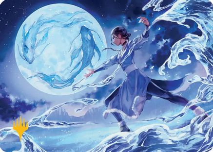 Waterbender Ascension Art Card (Gold-Stamped Planeswalker Symbol) |  (006) [Art Series: Avatar: The Last Airbender]