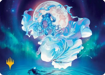 Yue, the Moon Spirit Art Card (Gold-Stamped Planeswalker Symbol) |  (007) [Art Series: Avatar: The Last Airbender]