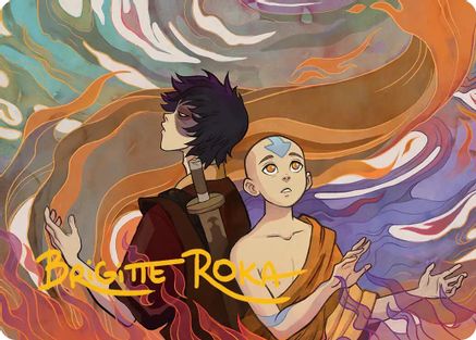 Fated Firepower Art Card (Gold-Stamped Signature) |  (043) [Art Series: Avatar: The Last Airbender]