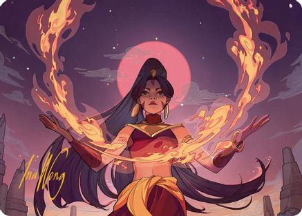 Firebending Student Art Card (Gold-Stamped Signature) |  (044) [Art Series: Avatar: The Last Airbender]