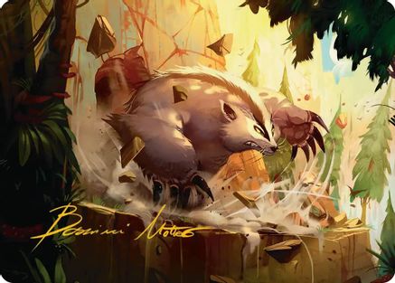 Badgermole Art Card (Gold-Stamped Signature) |  (012) [Art Series: Avatar: The Last Airbender]