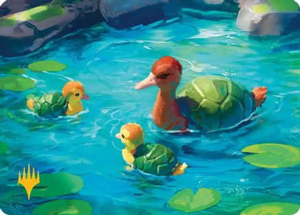 Turtle-Duck Art Card (Gold-Stamped Planeswalker Symbol) |  (018) [Art Series: Avatar: The Last Airbender]