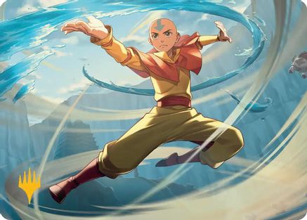 Aang, Swift Savior Art Card (Gold-Stamped Planeswalker Symbol) |  (020) [Art Series: Avatar: The Last Airbender]