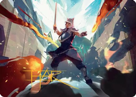 Sokka, Tenacious Tactician Art Card (Gold-Stamped Signature) |  (023) [Art Series: Avatar: The Last Airbender]