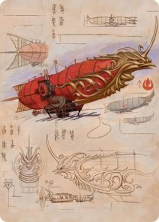Phoenix Fleet Airship Art Card |  (035) [Art Series: Avatar: The Last Airbender]