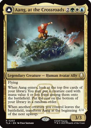 Aang, at the Crossroads |  Foil (203) [Prerelease Cards]