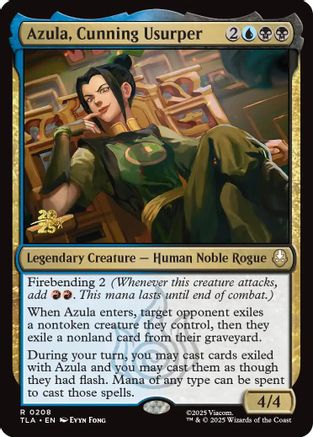 Azula, Cunning Usurper |  Foil (208) [Prerelease Cards]