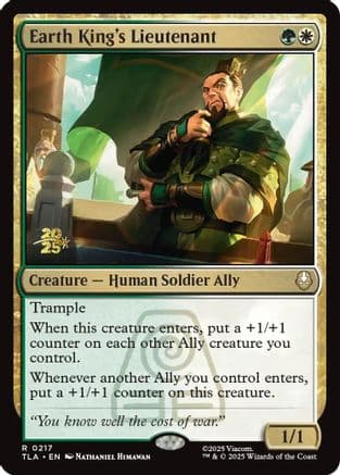 Earth King's Lieutenant |  Foil (217) [Prerelease Cards]
