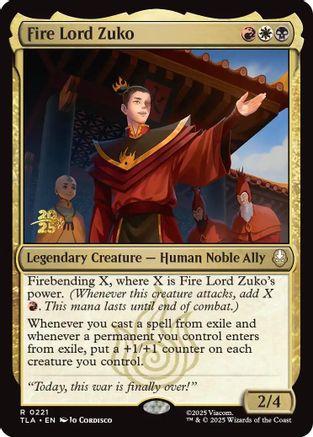 Fire Lord Zuko |  Foil (221) [Prerelease Cards]