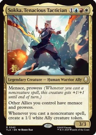 Sokka, Tenacious Tactician |  Foil (242) [Prerelease Cards]