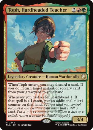 Toph, Hardheaded Teacher |  Foil (246) [Prerelease Cards]