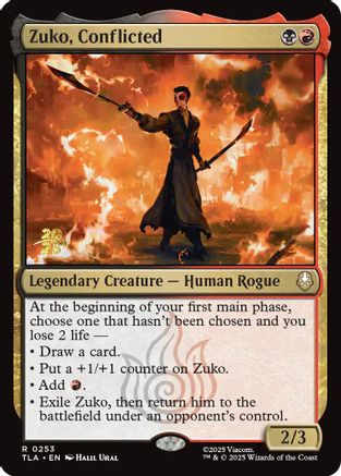 Zuko, Conflicted |  Foil (253) [Prerelease Cards]