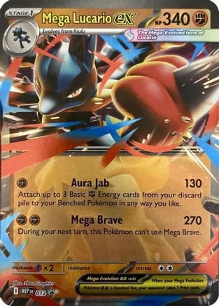 Mega Lucario ex 012- ME Mega Evolution Promo Holofoil
