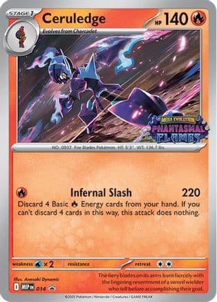 Ceruledge (Prerelease) 014- ME Mega Evolution Promo Holofoil