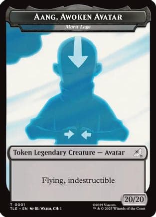 Aang, Awoken Avatar - Marit Lage // Treasure Double-Sided Token |  (1 // 22) [Avatar: The Last Airbender: Eternal-Legal]