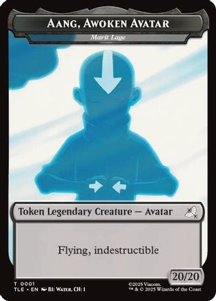 Aang, Awoken Avatar - Marit Lage // Treasure Double-Sided Token |  (1 // 22) [Avatar: The Last Airbender: Eternal-Legal]
