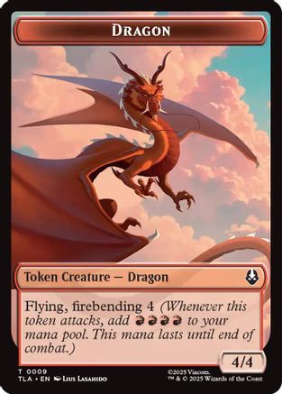 Dragon // Food (0019) Double-Sided Token |  Foil (9 // 19) [Avatar: The Last Airbender]