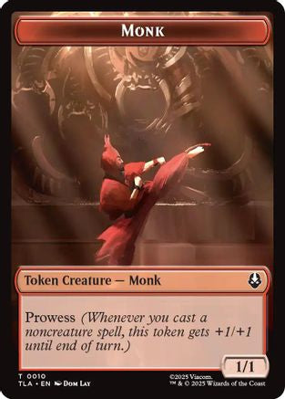 Monk // Food (0021) Double-Sided Token |  Foil (10 // 21) [Avatar: The Last Airbender]