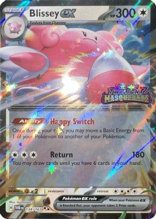 Blissey ex (Twilight Masquerade Stamped) 134- Miscellaneous Cards & Products Holofoil
