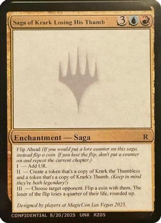Saga of Krark Losing His Thumb |  () [Un-Known Event Playtest Cards]
