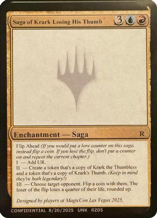 Saga of Krark Losing His Thumb |  () [Un-Known Event Playtest Cards]