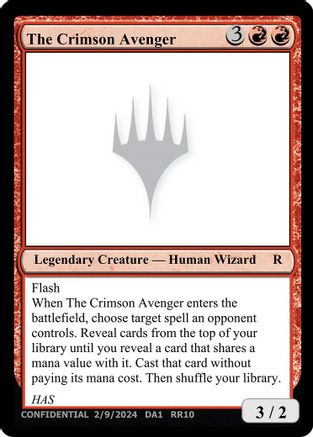The Crimson Avenger |  () [Un-Known Event Playtest Cards]