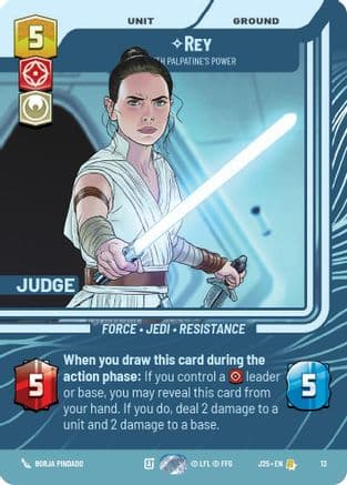 Rey - With Palpatine's Power | Foil (13)  [Judge Promos]